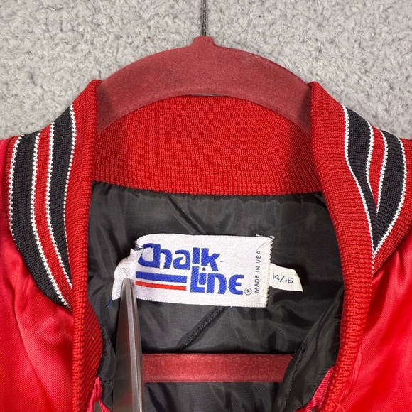 Kids vintage 90s Chicago bulls chalk line satin jacket - Picture 4 of 5